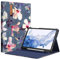 Fintie Case for Samsung Galaxy Tab S8/Tab S7 11 inch (Model SM-X700/X706/T870/T875/T878) with Built-in S Pen Holder, Multiple Angle Portfolio Business Cover with Pocket Auto Sleep/Wake, Hibiscus