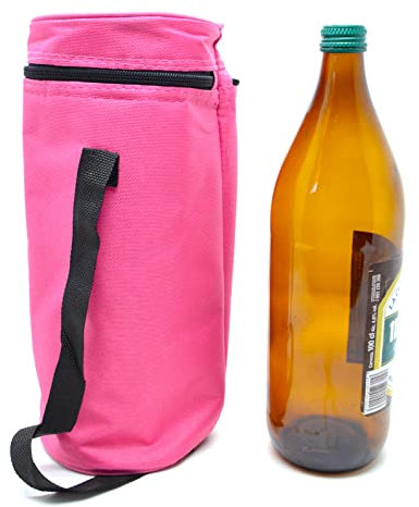 BUSHWACKA Total Hidalgo 1 LTR Bouteilles Refroidisseur Flexible Portable pour Plage Camping Sac Thermique Camping Refroidisseur Rose Camouflage Militaire Cool Cold Bag
