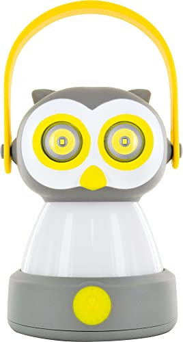 SCHWAIGER CALE100 511 Camping-Lampe Tierdesign Eule Kauz Kinderleuchte Laterne Taschenlampe 3 Lichter 10 h Leuchtdauer LED batteriebetrieben