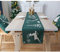 EHOMERY Tischdeko Herzen, Tischband Leinen Grün Elch Weihnachtsbaum Tischläufer Polyester 30x240CM