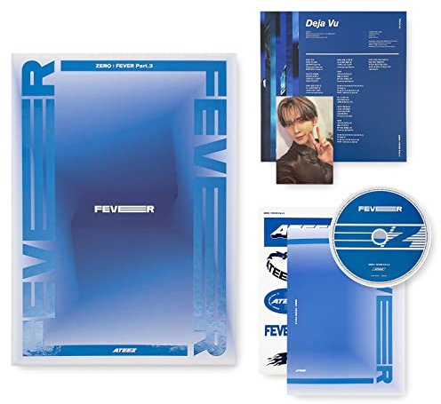 ATEEZ - [ZERO : FEVER Part.3] (Z ver.) Out Box + Photo Booklet + DISC + Sticker + Post Card + Photo Card + 2 Pin Button Badges + 4 Extra Photo Cards