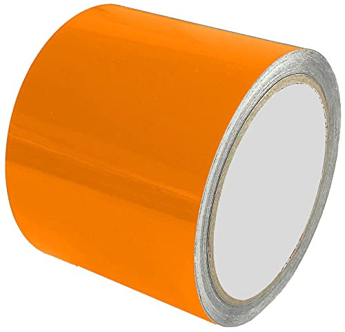INDIGOS UG - Zierstreifen 10m x 8cm - pastellorange glänzend - Auto Motorrad Boot Modellbau - Dekorstreifen Seitenstreifen Klebestreifen - Tuning - Car Wrapping Autofolie Zierleisten