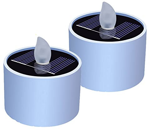 Lot de 2/4/6/8/10 Bougies Solaires Extérieures, Bougies LED Étanches Rechargeables, Chauffe-plat à bougie, Lampe bougie LED sans flamme Pour l'extérieur, mariage, domestico, fête, decorazione de Noël