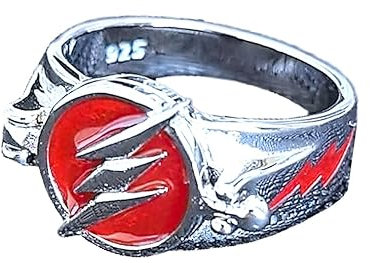 S925 Sterling Silber Flash Ring für Männer und Frauen ~ Open Cover Barry Allens Ring,