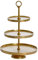 Light & Living Etagere Marozu - Gold - 3 Schichten - Rund - Metall - Servierständer - Servierplatte - Tortenständer/Cupcake Ständer - Servier-Tablett