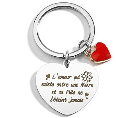 Cadeau Fête des Mères Personnalisé - Porte-Clé Maman pour Anniversaire et Noël - Idée Cadeau pour Maman