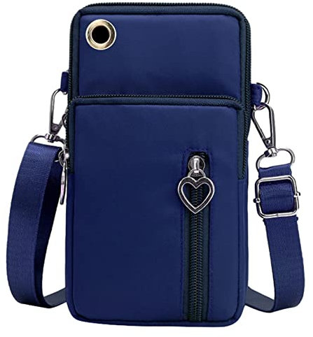 Handytasche zum Umhängen Damen, Geldbörse Damen Brieftasche Kleine Umhängetasche mit Kopfhörer Eingang, Handy Schultertasche Verstellbar Abnehmbar Schultergurt
