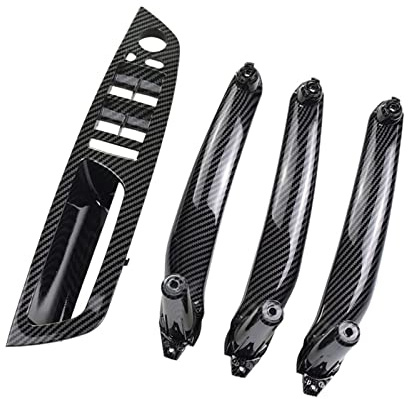 Interior Door Handles Car Interior Door Handle Inner Panel Pull Trim Cover for B&MW E70 E71 X5 X6 2008 2009 2010 2011 2012 2013 car Interior Door Handle (Color : LHD-Carbon Pattern)