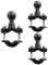 Speesy 3X U-Bolt Base Width 37mm Handle Bar Holder with Ball 1 Inch for GPS Work for RAM Holders