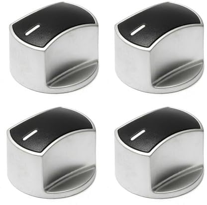 BBTISG 4 Manopole per Stufa A Gas, 8mm Universali Metallo Rotary Interruttore per Forno Piano Cottura A Gas per Piano Cottura da Cucina, Fornelli A Gas, Forni