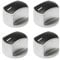 BBTISG 4 Pcs Gas Stove Knobs, 8mm Universal Cooker Knobs Oven Hob knobs Gas Hob Knobs Silver Cooker Hob Knobs for Kitchen Cooktop, Gas Stove, Ovens