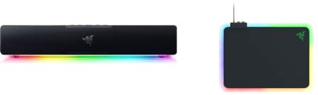 Razer Leviathan V2 X - PC Gaming Soundbar & Firefly V2 - Tapis de Souris de Jeu avec Surface microtexturée et éclairage Chroma RGB (Support de câble, éclairage périphérique des Bords) Noir