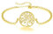 CELESTIA Tree of Life Bracelets for Women Gold Finished Sterling Silver Adjustable Bracelets for Women Mother Daughter Bracelet 18th, 21st, 30th, 40th, 50th Birthday Gifts for Women
