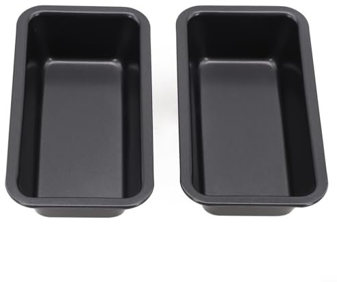 Hasaller Mini teglia antiaderente, rettangolare, ideale per mini torte e prodotti da forno, porzioni individuali e dessert, H409682138R892QEXE5Y66E3