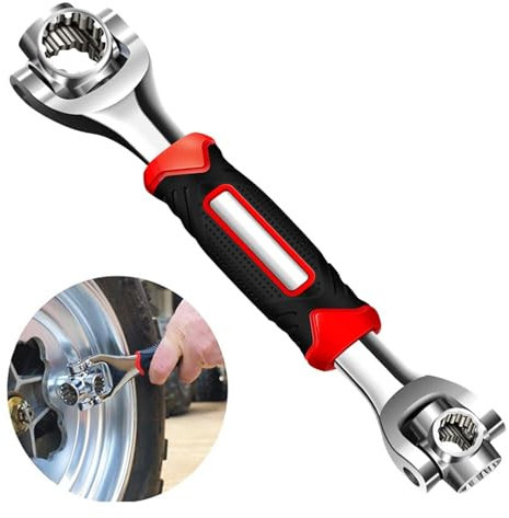 YANINE 52 in 1 Universal 360 Drehbarer Kopf Gummigriff Steckschlüssel, Edelstahl Schraubenschlüssel