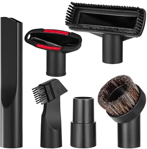 KJLEEN 6PCs 32mm/35mm Vacuum Cleaner Accessories for Henry Hoover Hetty Attachments Nozzle Include PP Hair Combination Brush 2 in 1 Long Flat Suction Horse Hair Round Brush Sofa Suction Adapter