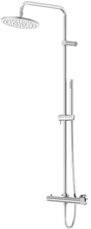 Steinberg Serie 340 Brauseset, mit Thermostatarmatur, EasyClean, Stabhandbrause, 3402721, Farbe: Chrom