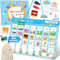 twoonto Wochenplaner Kinder, Tagesplaner Kinder Magnetisch Wochenplaner inkl. 219 Magnete 2 Stift Montessori Magnettafel Vorschulgeschenke Routine Planer Kinder ab 4 5 6 7 8 Jahre