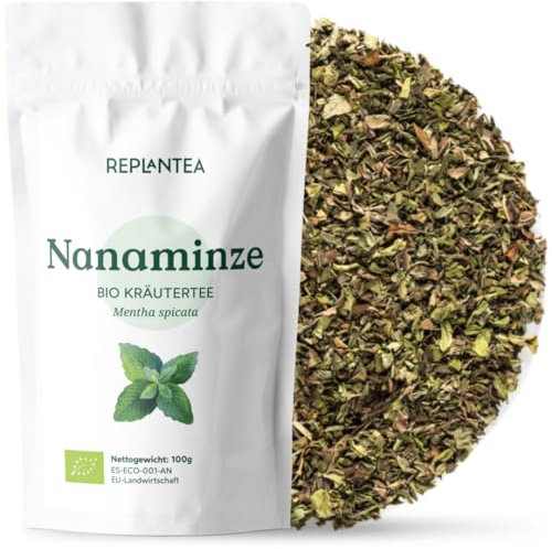 Nana Minze Tee Bio 100g | Krauseminze Spearmint marrokkanische Minze Tee | Mentha spicata REPLANTEA