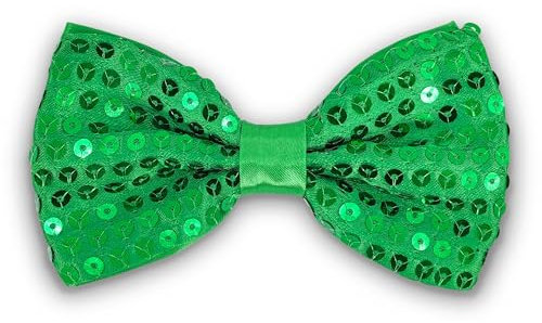 AUSUAYA Herren Glitzern Pailletten Schleife, Jungen glänzende Pailletten Fliege für Geburtstag oder Hochzeit Party BT-3 (Grün)