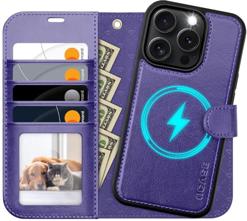 OCASE Kompatibel für iPhone 16 Pro Max Hülle (2in1) Stoßfestes Violett