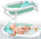 TANYEAR Baby Badewanne Faltbare, Kinderbadewanne mit Badekissen, Baby Bathtub Kinderbadewanne Babybadewanne inkl. rutschfesten Füßen, für Kinder ab 0 Monaten, Grün