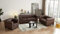 Möbelmeister M&M Elegantes 3-teiliges 6-Sitzer Chesterfield Sofa-Set in Braun Braun