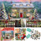 Advent Calendar Jigsaw Puzzle 2025 Christmas Puzzle 1008 Pieces, Christmas Cottage Jigsaw Countdown Calendar, 24 Days Puzzles Gifts for Adults and Kids, Home Decoration