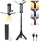 ZEMBSOYA LED Arbeitsleuchte mit magnetischem Ständer 800-2000LM 3 Farbtemperaturen 3-seitiger Kopf Digitalanzeige Wiederaufladbare drehbare Arbeitsleuchte Campinglicht mit abnehmbarem Stativ, Haken