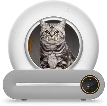 Self-Cleaning Cat Litter Tray Smart Litter Pan Cleaning Toilet Auto Defecator Wi-Fi App Controlled Electric Litter Pan Smart Cat House