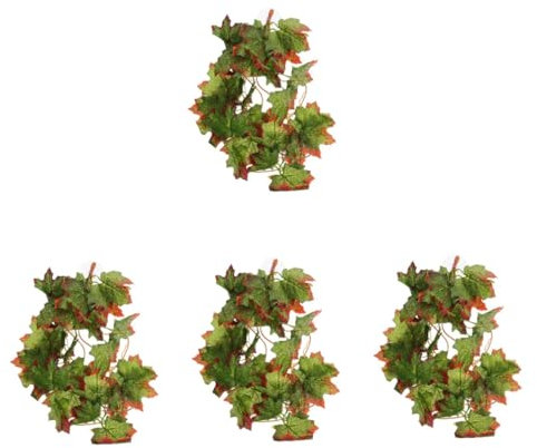 Yardwe 4 Stück Landschaftsbau Pflanzen künstliche Reptilienpflanzen Eidechsen-Terrarium terrarienpflanzen Zierpflanzen Reptilien-Terrarium- Terrarienlandschaft Weinrebe Plastik