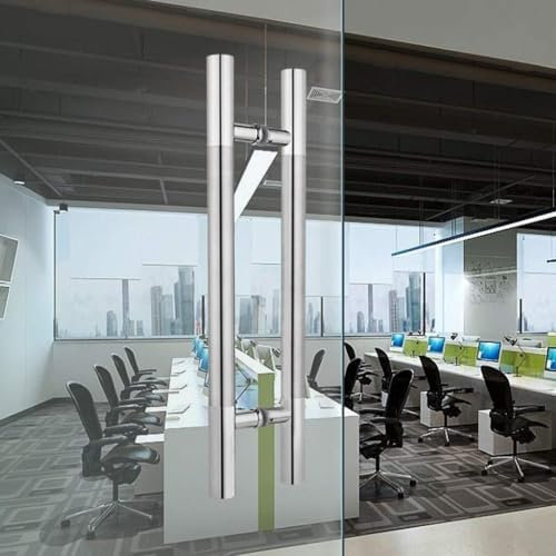 HUAGEAIDALOL Stainless Steel Glass Door Handle/Tube Type Commercial Sliding Door Handle(1200 * 900mm)