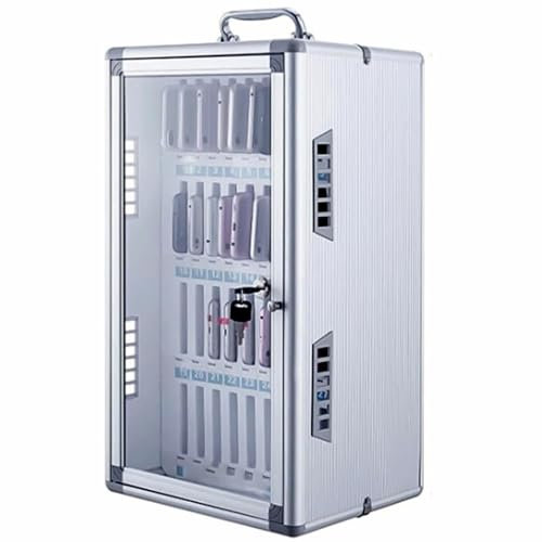 Handy Safe Schule Handybox 24/36 Slots Aluminiumlegierung Handygarage Wandmontierter abschließbarer Handy Tresor Geeignet für die Schulfabrikleitung (36 Slots, 1er-Pack)
