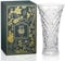Jarrón de cristal para flores, jarrón transparente con caja de regalo de lujo, 31 cm para decoración del hogar, gran regalo para boda, San Valentín