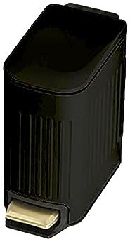 Poubelle classique en acier inoxydable de 6 L avec couvercle de toilette de luxe, design élégant noir mat pour chambre à coucher, salle de bain ou cuisine