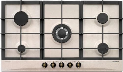 GT955HSA Piano cottura 5 fuochi gas, 90x50 cm, colore Sabbia
