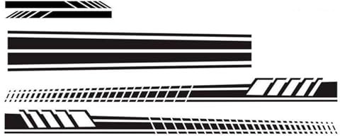 LSYZGRBC Auto Karosserie Seite Streifen Aufkleber, für Audi Q2 Q3 Q4 Q5 Q7 Q8 Q9 S1 Seitenschweller Selbstklebend Dekoration Für Autos SUV Geländewagen,A