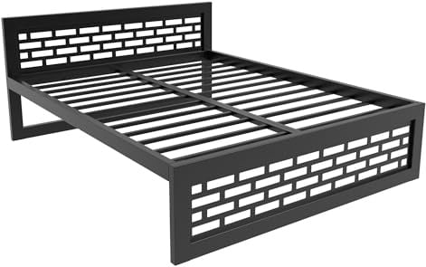 MetaloPro Metallbett Ryka Perfor Muster 8, 180x200 cm | Hochwertiges Metall, Ideal für Schlafzimmer und Gästezimmer, Einfach aufzubauen, Besonders design und durchweg quietschfrei