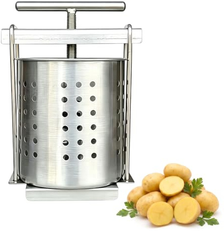 Spremipatate in acciaio inox da 2,5 l, spremiagrumi manuale, spremiagrumi manuale, spremiagrumi, centrifuga per miele, estrazione dell'olio, spremiagrumi per api, cuochi amatoriali