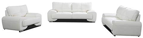 mb-moebel Polstergarnitur Sofa Set 3er & 2er & Sessel 3-2-1 Wohnlandschaft 3-Sitzer und 2-Sitzer Möbel Set - Florida LUX (Braun)