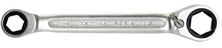 KS Tools Umschalt-Doppel-Ratschenringschlüssel SW 14 x 19 mm, mit Einsatz-Haltefeder