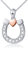 DAOCHONG Hufeisenkette aus Sterlingsilber, Glückshufeisen mit Roségold, Liebes-Herz-Anhänger, Pferde-Steigbügel-Halskette, Pferdeschmuck für Frauen