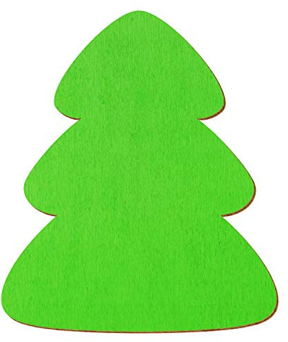 Bütic GmbH - Albero di Natale in Legno, 1-10 cm, Colore: Verde Chiaro, Compensato, 25 Pezzi, Tannen 3cm