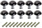 Longsing Door Knobs Drawer Cabinet Knobs 10PCS 40mm Diamond Glass Crystal Drawer Pulls with Screw for Home Office