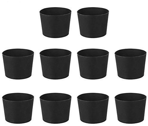 10Pcs Silicone Coffee Cup Sleeves Heat Resistant Coffee Tea Cup Sleeves Hot Coffee Tea Chocolate Drinks Insulated