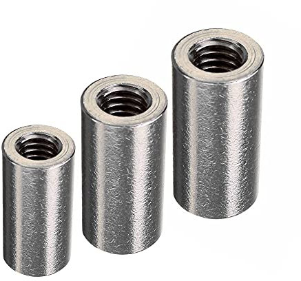 DOJA Industrial | MANCHON FILETÉ M6 | PACK 10 | Manchon de raccordement femelle pour Tube acier Tige filetée Ecrou long rond | Manchon connecteur acier Raccord plomberie Reducteur de pression