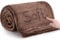 MOONLIGHT20015 Fleece Blanket for Bed - Soft Cosy Fluffy Throw Blankets Queen Size, 400 GSM Silk Touch Warm Large Throws for Audlts, Coffee, 200x240 Cm