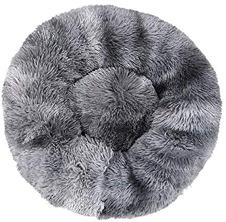Donut Katzenbett Rundes Plüsch Hundebett Bequemes Soft Safe Maschinenwaschbar Langlebig für Haustiere Welpen Kätzchen Größe 40 cm 50 cm 60 cm 70 cm