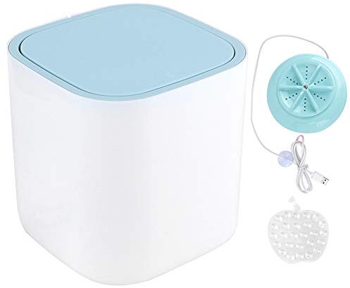 MAGT Lavadora, 3.8L USB - Lavadora portátil de Ropa Interior para Viajes en casa, Azul
