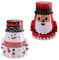 Amosfun 2 Stück Weihnachten Keksdose Geschenkbox Blechdose Weihnachtsdose Metall Weihnachtsmann Schneemann Stehaufpuppe Geschenkdose Teedose für Weihnachten Party Favor Gastgeschenke